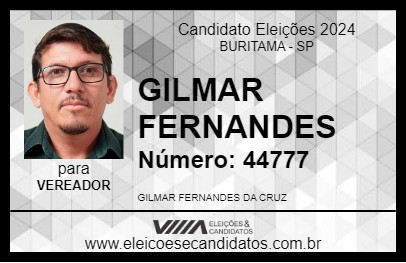 Candidato GILMAR FERNANDES 2024 - BURITAMA - Eleições