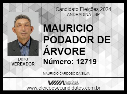 Candidato MAURICIO PODADOR DE ÁRVORE 2024 - ANDRADINA - Eleições