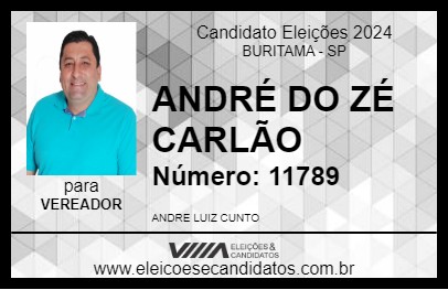 Candidato ANDRÉ DO ZÉ CARLÃO 2024 - BURITAMA - Eleições