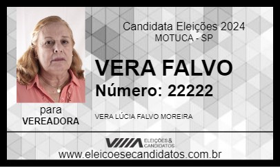 Candidato VERA FALVO 2024 - MOTUCA - Eleições