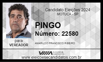 Candidato PINGO 2024 - MOTUCA - Eleições