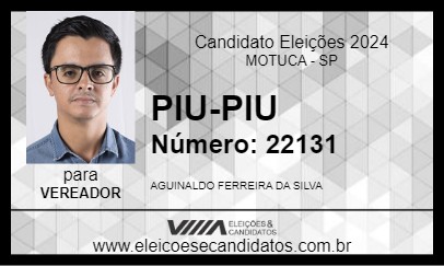 Candidato PIU-PIU 2024 - MOTUCA - Eleições