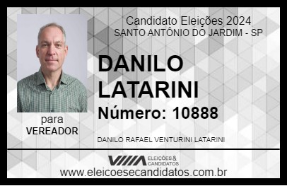 Candidato DANILO LATARINI 2024 - SANTO ANTÔNIO DO JARDIM - Eleições