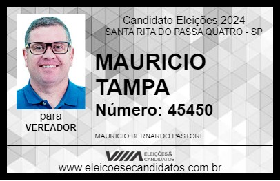 Candidato MAURICIO TAMPA 2024 - SANTA RITA DO PASSA QUATRO - Eleições