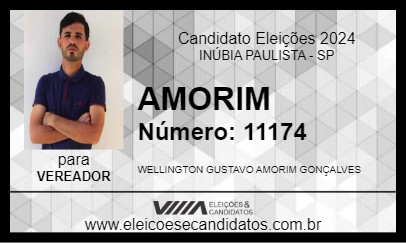 Candidato AMORIM 2024 - INÚBIA PAULISTA - Eleições