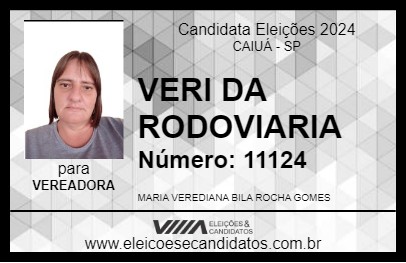 Candidato VERI DA RODOVIARIA 2024 - CAIUÁ - Eleições