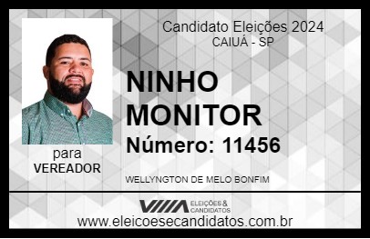 Candidato NINHO MONITOR 2024 - CAIUÁ - Eleições