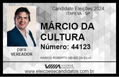 Candidato MÁRCIO DA CULTURA 2024 - ITAPEVA - Eleições