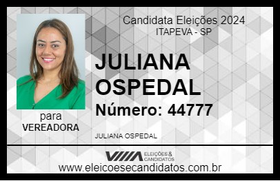 Candidato JULIANA OSPEDAL 2024 - ITAPEVA - Eleições