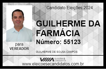 Candidato GUILHERME DA FARMÁCIA 2024 - MOGI GUAÇU - Eleições