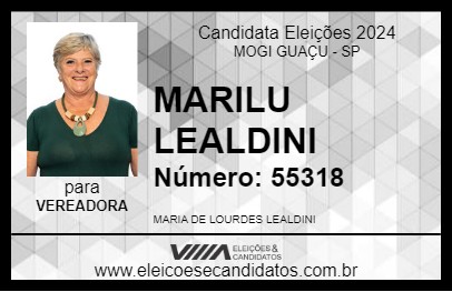 Candidato MARILU LEALDINI 2024 - MOGI GUAÇU - Eleições