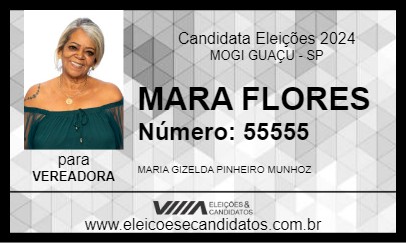 Candidato MARA FLORES 2024 - MOGI GUAÇU - Eleições