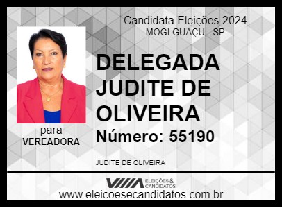 Candidato DELEGADA JUDITE DE OLIVEIRA 2024 - MOGI GUAÇU - Eleições