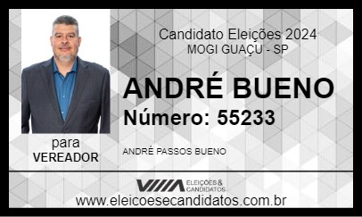 Candidato ANDRÉ BUENO 2024 - MOGI GUAÇU - Eleições