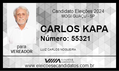 Candidato CARLOS KAPA 2024 - MOGI GUAÇU - Eleições