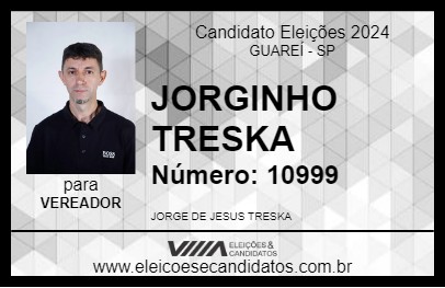 Candidato JORGINHO TRESKA 2024 - GUAREÍ - Eleições