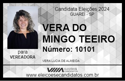 Candidato VERA DO MINGO TEEIRO 2024 - GUAREÍ - Eleições