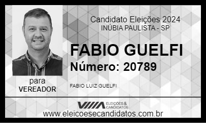 Candidato FABIO GUELFI 2024 - INÚBIA PAULISTA - Eleições