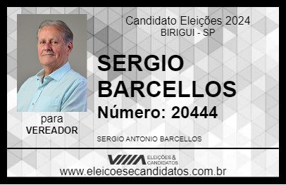 Candidato SERGIO BARCELLOS 2024 - BIRIGUI - Eleições