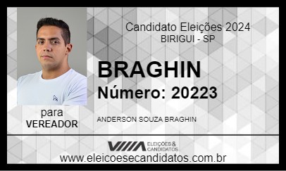 Candidato BRAGHIN 2024 - BIRIGUI - Eleições