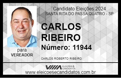 Candidato CARLOS RIBEIRO 2024 - SANTA RITA DO PASSA QUATRO - Eleições