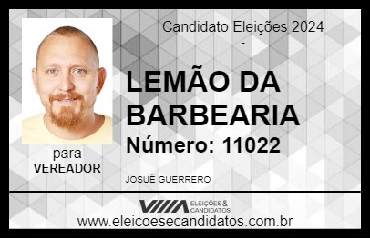 Candidato LEMÃO DA BARBEARIA 2024 - SANTA RITA DO PASSA QUATRO - Eleições