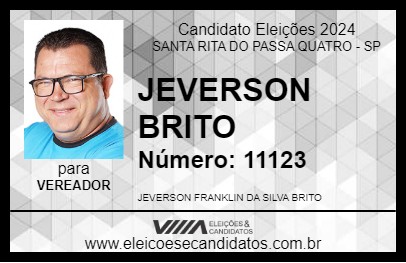 Candidato JEVERSON BRITO 2024 - SANTA RITA DO PASSA QUATRO - Eleições