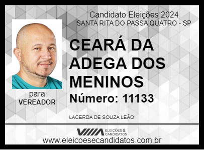 Candidato CEARÁ DA ADEGA DOS MENINOS 2024 - SANTA RITA DO PASSA QUATRO - Eleições