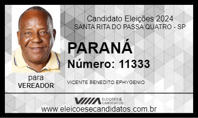 Candidato PARANÁ   2024 - SANTA RITA DO PASSA QUATRO - Eleições