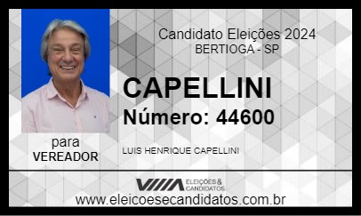 Candidato CAPELLINI 2024 - BERTIOGA - Eleições