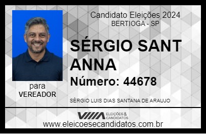 Candidato SÉRGIO SANT ANNA 2024 - BERTIOGA - Eleições