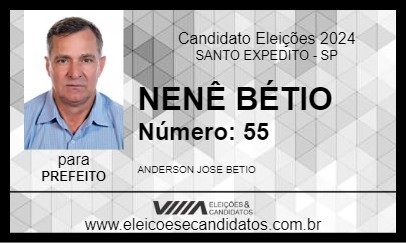 Candidato NENÊ BÉTIO 2024 - SANTO EXPEDITO - Eleições