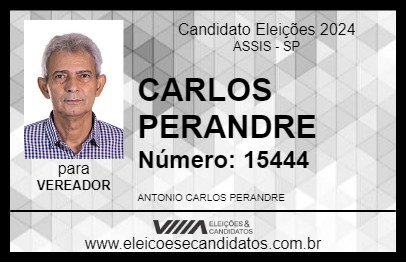 Candidato CARLOS PERANDRE 2024 - ASSIS - Eleições