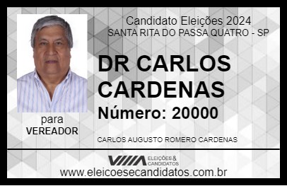 Candidato DR CARLOS CARDENAS 2024 - SANTA RITA DO PASSA QUATRO - Eleições