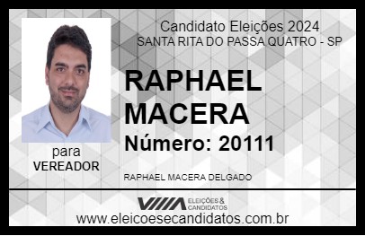 Candidato RAPHAEL MACERA 2024 - SANTA RITA DO PASSA QUATRO - Eleições