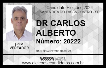 Candidato DR CARLOS ALBERTO 2024 - SANTA RITA DO PASSA QUATRO - Eleições