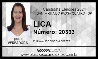 Candidato LICA 2024 - SANTA RITA DO PASSA QUATRO - Eleições