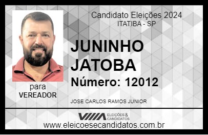 Candidato JUNINHO JATOBA 2024 - ITATIBA - Eleições