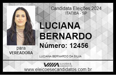 Candidato LUCIANA BERNARDO 2024 - ITATIBA - Eleições