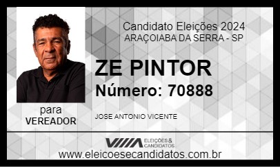 Candidato ZE PINTOR 2024 - ARAÇOIABA DA SERRA - Eleições