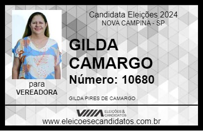 Candidato GILDA CAMARGO 2024 - NOVA CAMPINA - Eleições