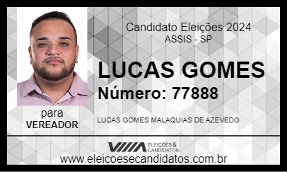 Candidato LUCAS GOMES 2024 - ASSIS - Eleições