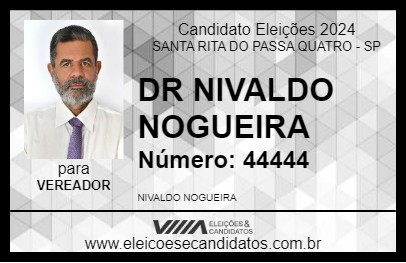 Candidato DR NIVALDO NOGUEIRA 2024 - SANTA RITA DO PASSA QUATRO - Eleições