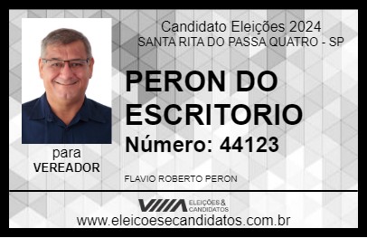 Candidato PERON DO ESCRITORIO 2024 - SANTA RITA DO PASSA QUATRO - Eleições