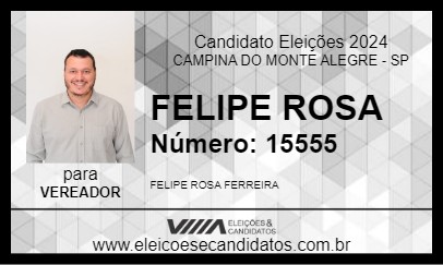 Candidato FELIPE ROSA 2024 - CAMPINA DO MONTE ALEGRE - Eleições