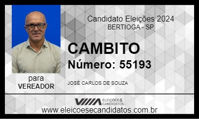 Candidato CAMBITO 2024 - BERTIOGA - Eleições