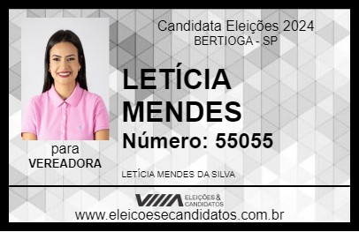 Candidato LETÍCIA MENDES 2024 - BERTIOGA - Eleições