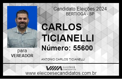 Candidato CARLOS TICIANELLI 2024 - BERTIOGA - Eleições