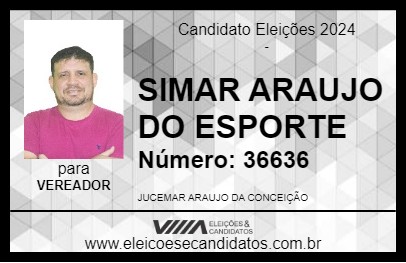 Candidato SIMAR ARAUJO DO ESPORTE 2024 - FERNANDÓPOLIS - Eleições