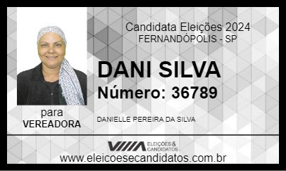 Candidato DANI SILVA 2024 - FERNANDÓPOLIS - Eleições